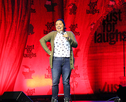 Joking around at Just For Laughs in Canada